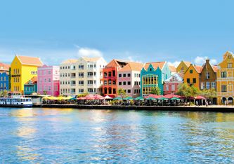 De vackra byggnaderna i Willemstad,Curacao